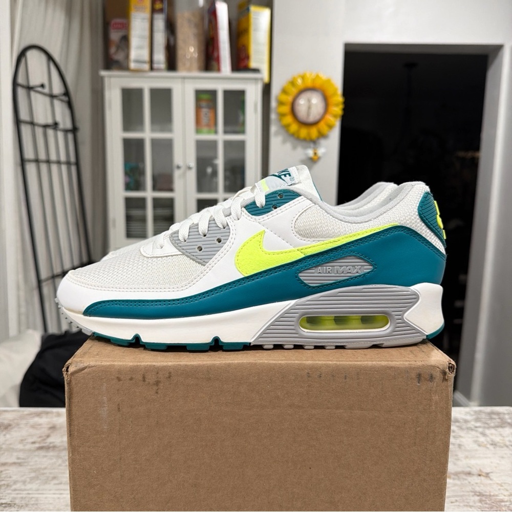 Nike Air Max 90 III OG White Spruce Lime Green 10.5 Infrared White Grey Fog